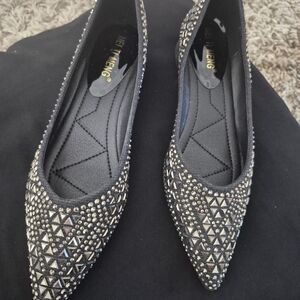 Black Rhinestone Flats Sz 7.5